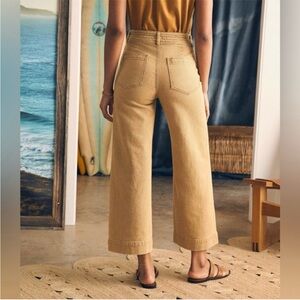 Faherty Wide Leg Tan Jeans